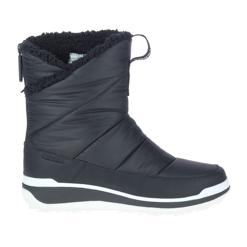 Bottes Merrell Snowcreek Sport Mid Zip Polar Waterproof Noir Femme | Y.D.EHWV